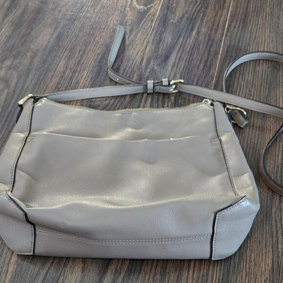 A NEW DAY Taupe Pebbled Faux Leather Cross Body NWOT - Picture 8 of 9
